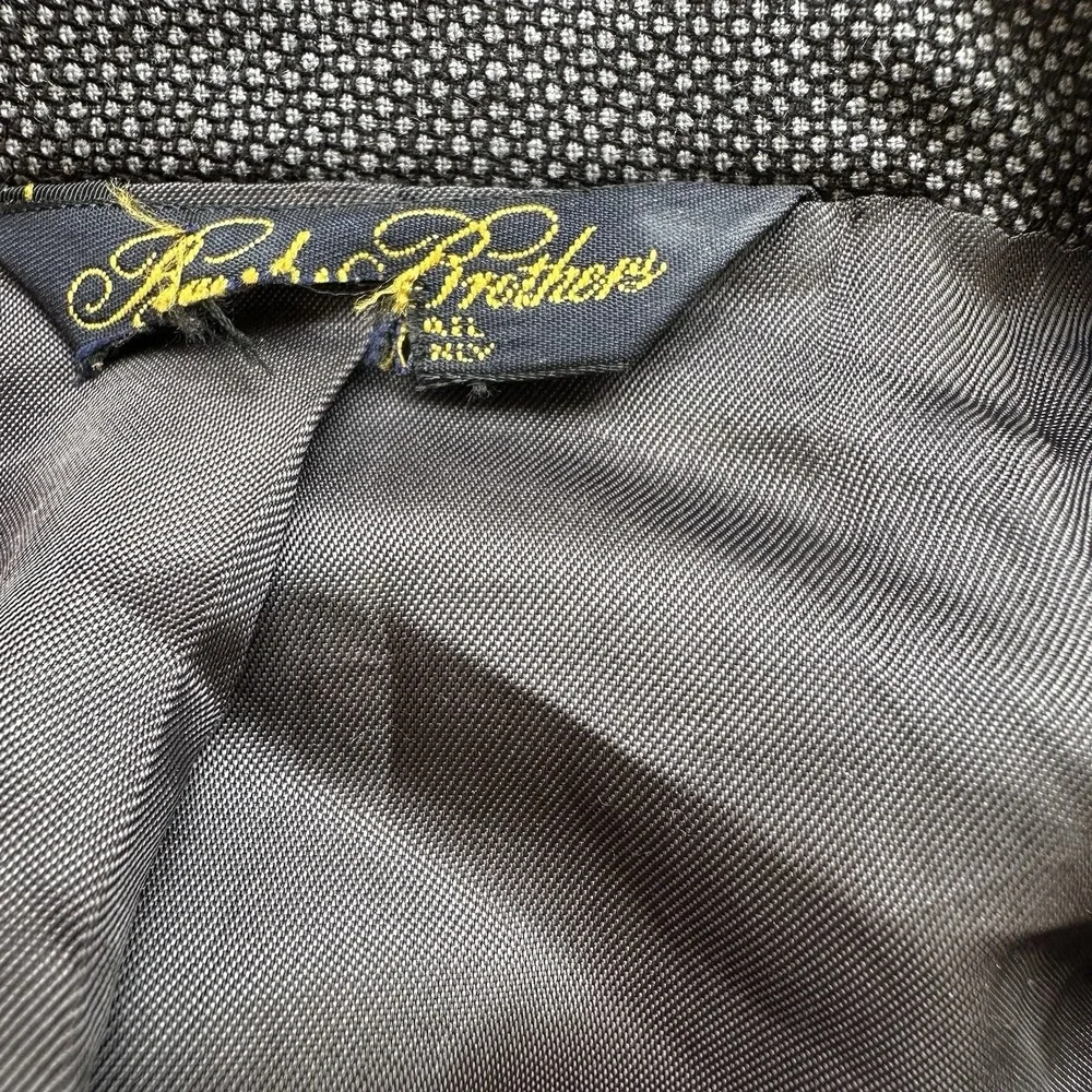 Brooks Brothers Gray Sports Coat Blazer Jacket Mens 44R Brooksease Wool